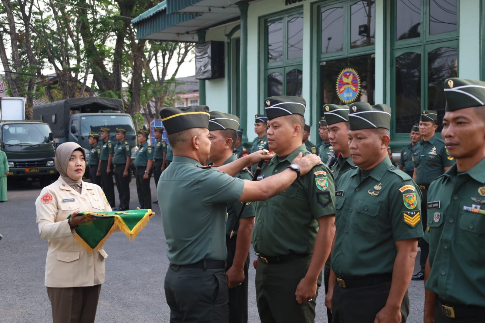 Dandim Kolonel Czi Arief Hidayat Pimpin Acara Korps Kenaikan Pangkat Prajurit Kodim 0418/Palembang 1