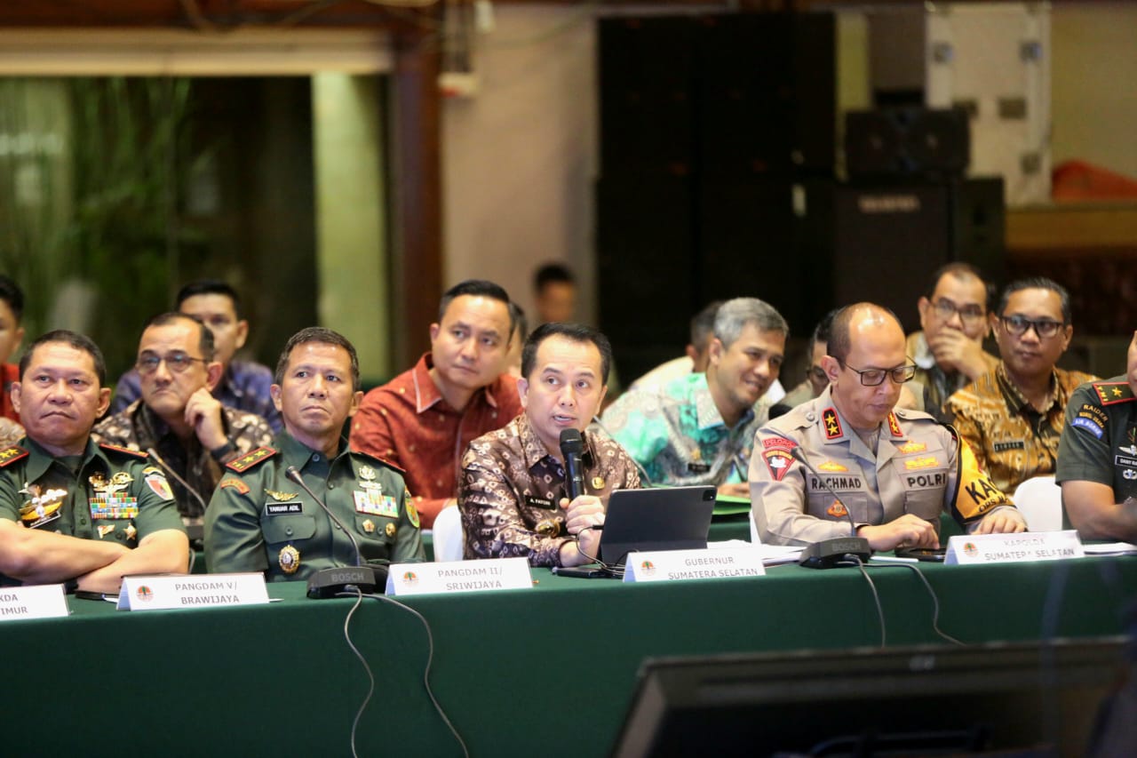 Cegah Karhutla, PJ Gubernur Sumsel Rapat Bersama Menteri 1