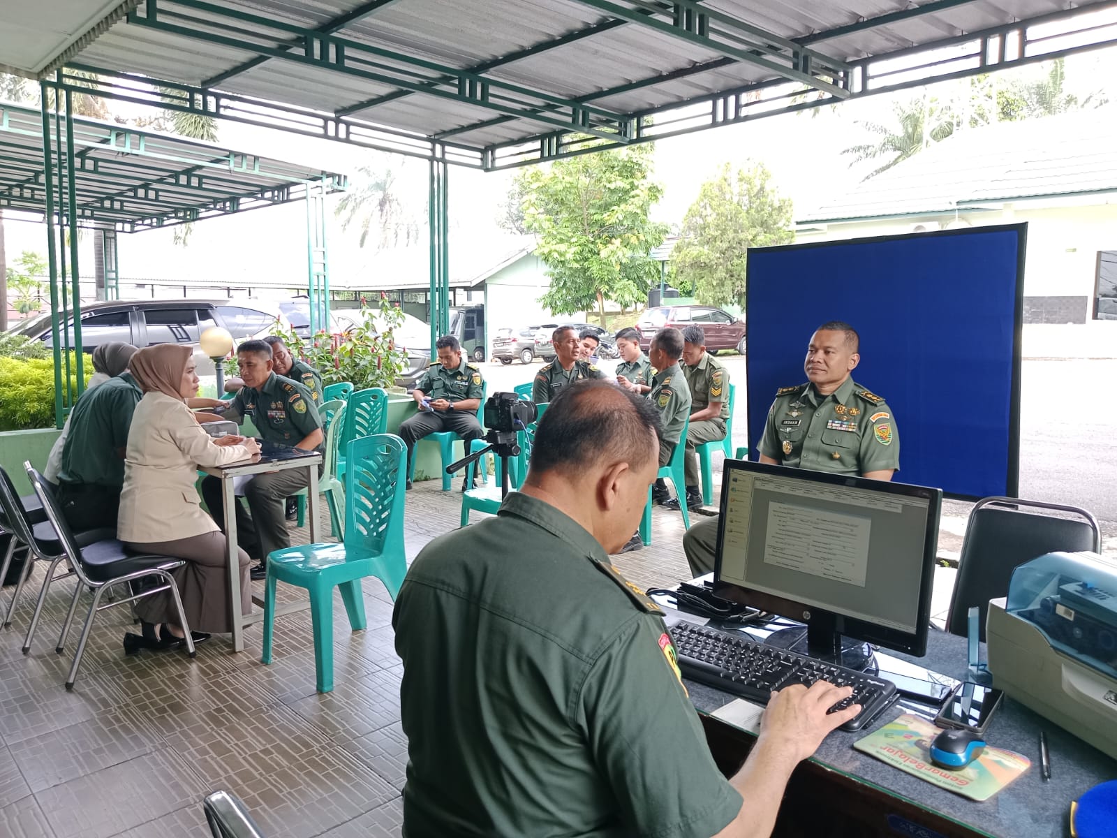 Wujudkan Taktib Berlalu Lintas Prajurit, Staf Intel Korem 044/Gapo Datangkan Layanan SIM TNI Keliling 1