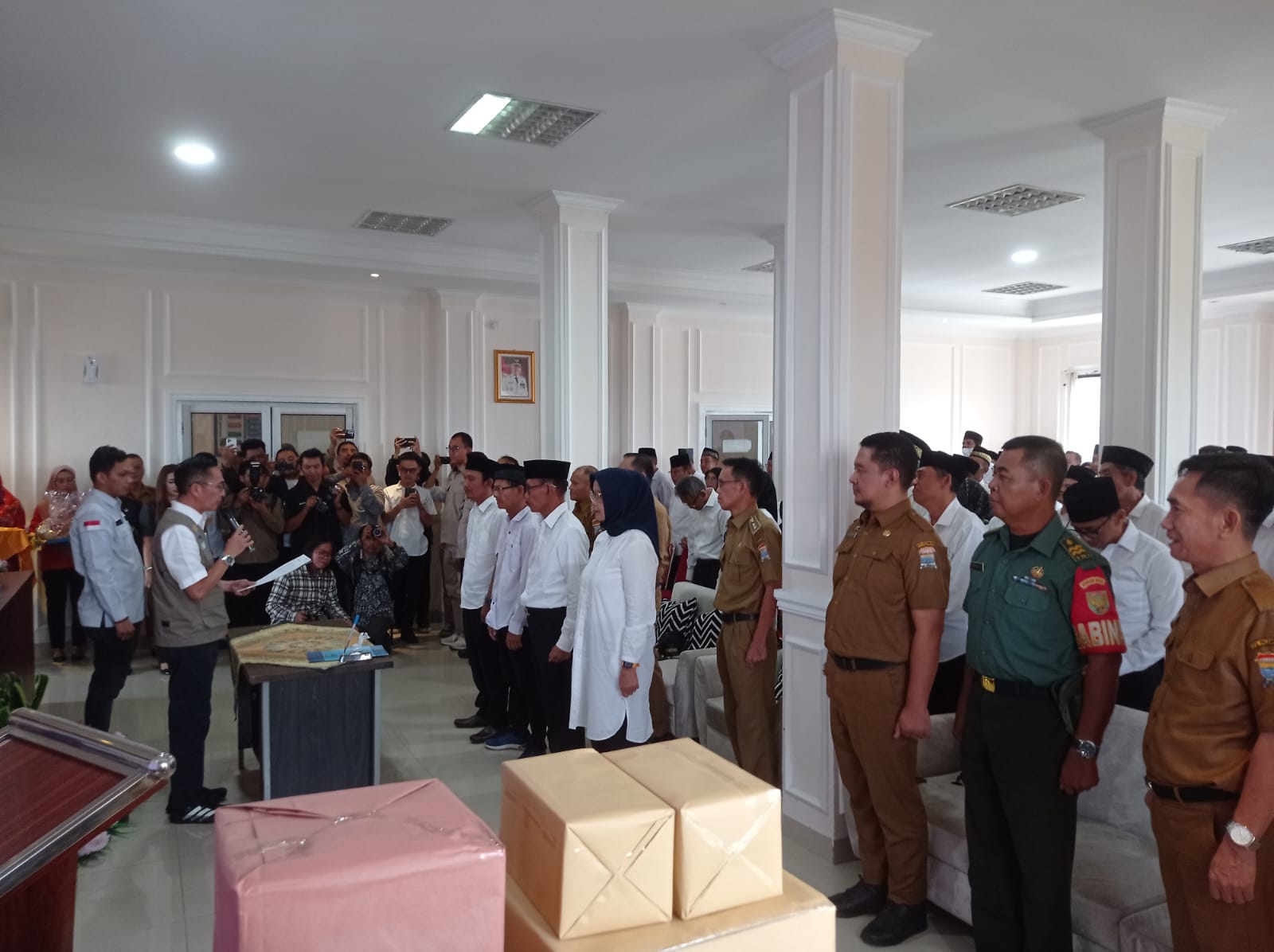 Peltu Firyadi Hadiri Pelantikan ketua RT RW SeKecamatan Sako 1