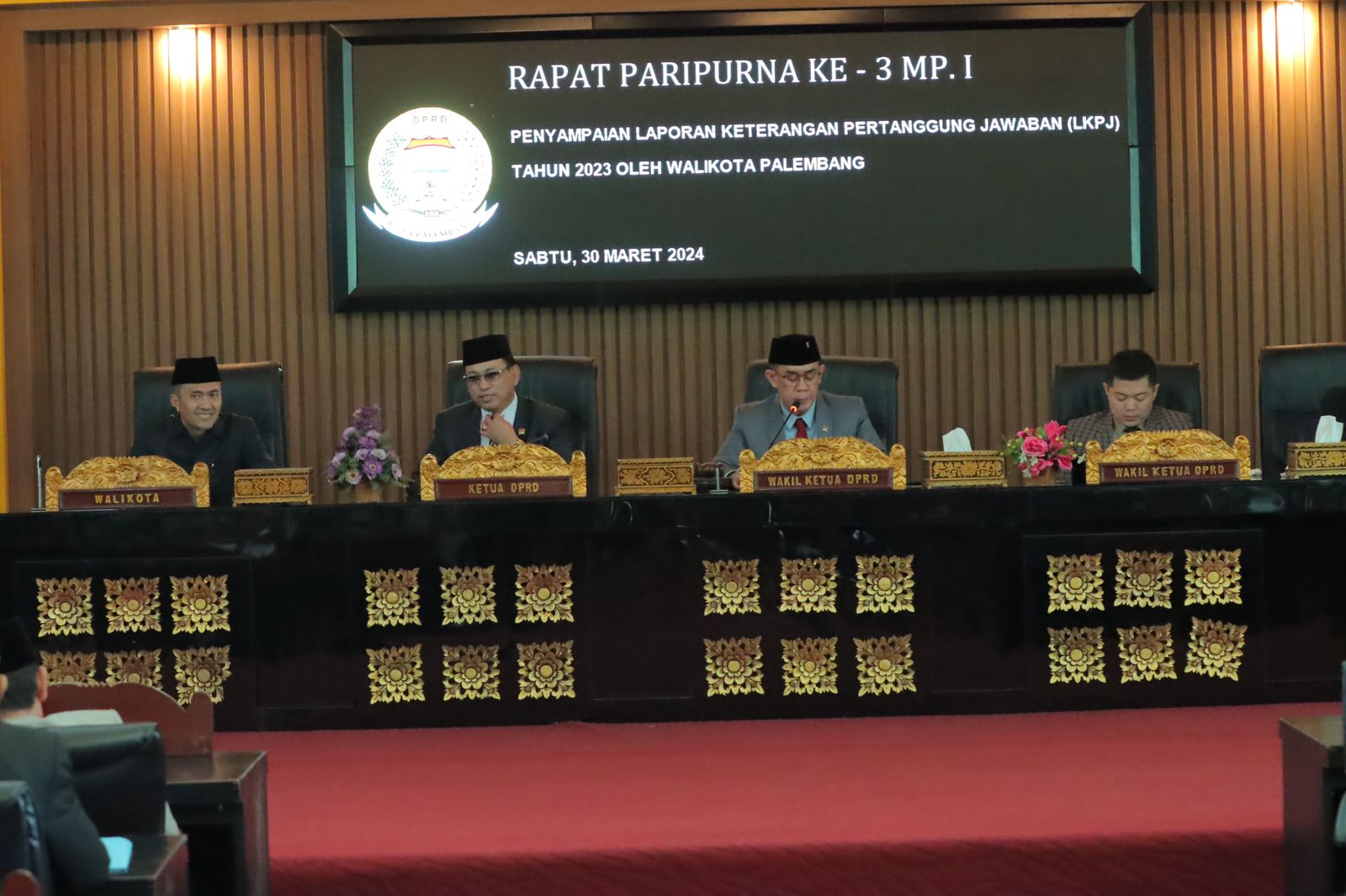 Rapat Paripurna DPRD Palembang Bahas LKPJ Walikota Tahun 2023 2