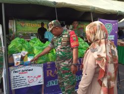 Sertu Suendi Babinsa Koramil 418-08/Sako Dampingi Warga Binaan Melaksanakan Kegiatan Bazar Di Makodam II Sriwijaya