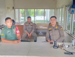 Jalin Silaturahmi Babinsa Koramil 418-02/Pakjo Komsos Bersama Satpol PP