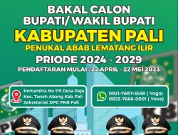 Ini Tanggal Pendaftaran Bupati Dan Wakil Bupati Kabupaten PALI Dari PKB