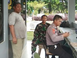Jaga Kamtibmas Babinsa 19 Ilir Komsos Bersama Security