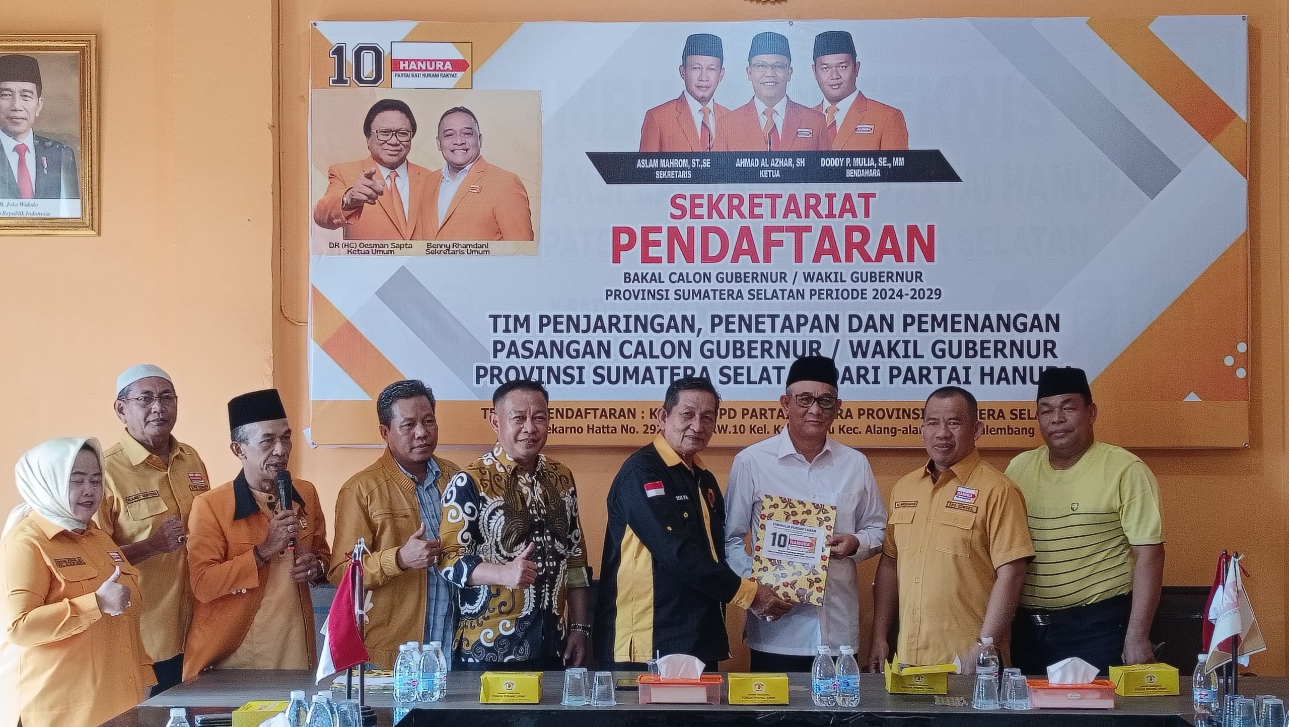 Heri Amalindo Ambil Formulir Pendaftaran Bakal Calon Gubernur di Partai Hanura 1