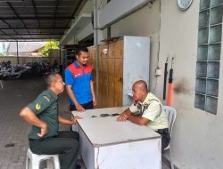 Babinsa Koramil 418-05/Lemabang Wanwil Bersama Security