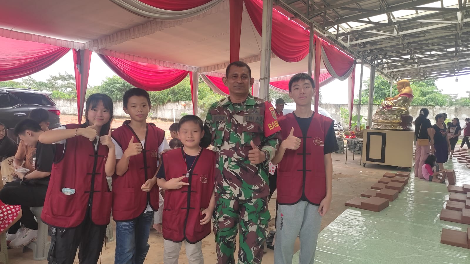 Babinsa Kel Sukajaya Monitoring Dan Pengamanan Kegiatan di Vihara Pundarika Darma 1
