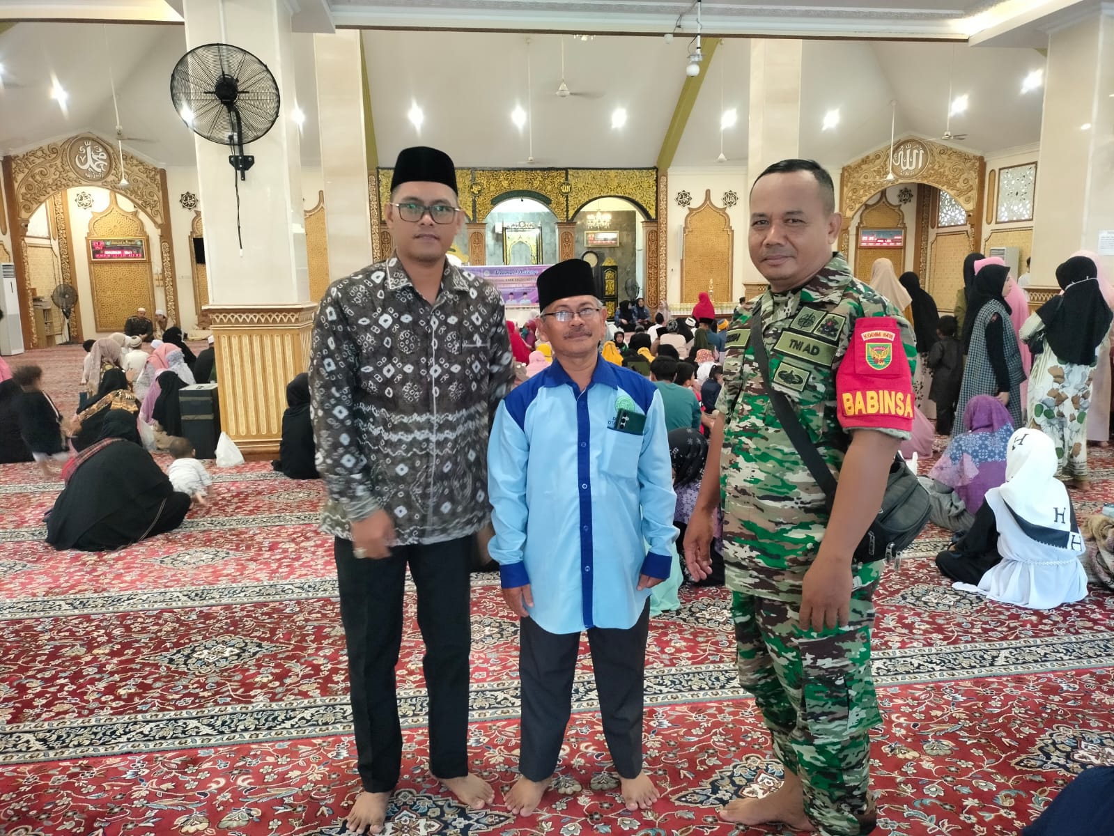 Babinsa 9 Ilir Monitoring Festival Anak Soleh Ke XII Di Masjid Al-falah 1