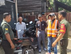 Antisipasi Tindak Pencurian Kendaraan Bermotor Babinsa Komsos Bersama Tukang Parkir