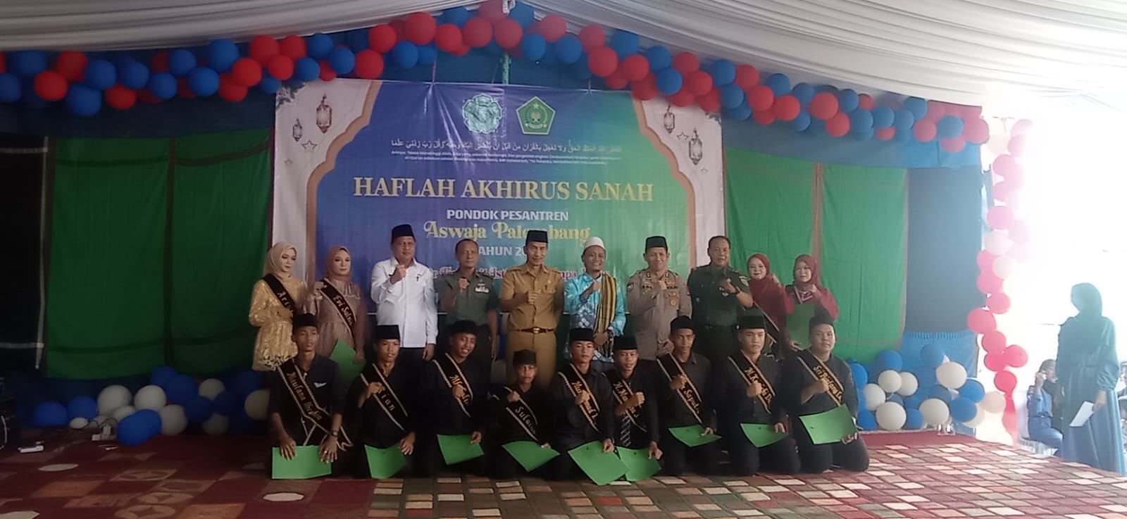 Danramil 418-08/Sako Bersama Babinsa Sukamulya Hadiri Haflah Akhirussanah Dipesantren Aswaja 1