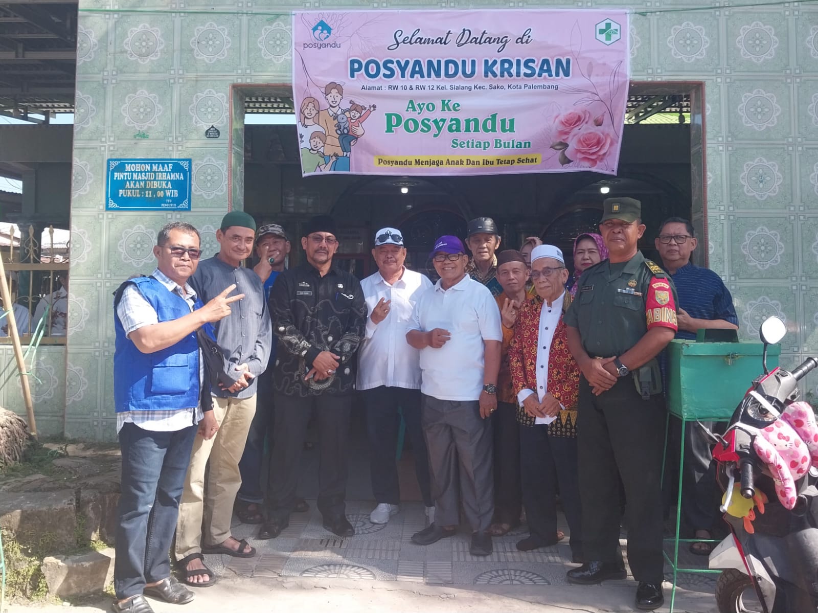 Babinsa Kel Sialang Peltu Firyadi Hadiri Peresmian Kelompok Kegiatan Posyandu KRISAN 1