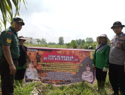 Patroli Karhutla Babinsa Kel Talang Kelapa Bersama Bhabinkamtibmas Himbau Warga Agar  Tidak Membakar Sampah Sembarangan