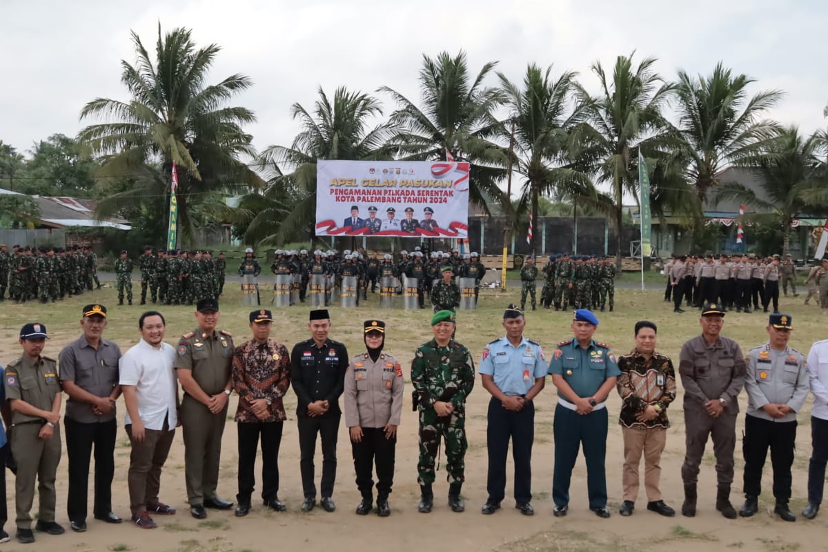 Kodim 0418/Palembang Gelar Pasukan Pengaman Pilkada Serentak Kota Palembang Tahun 2024 3