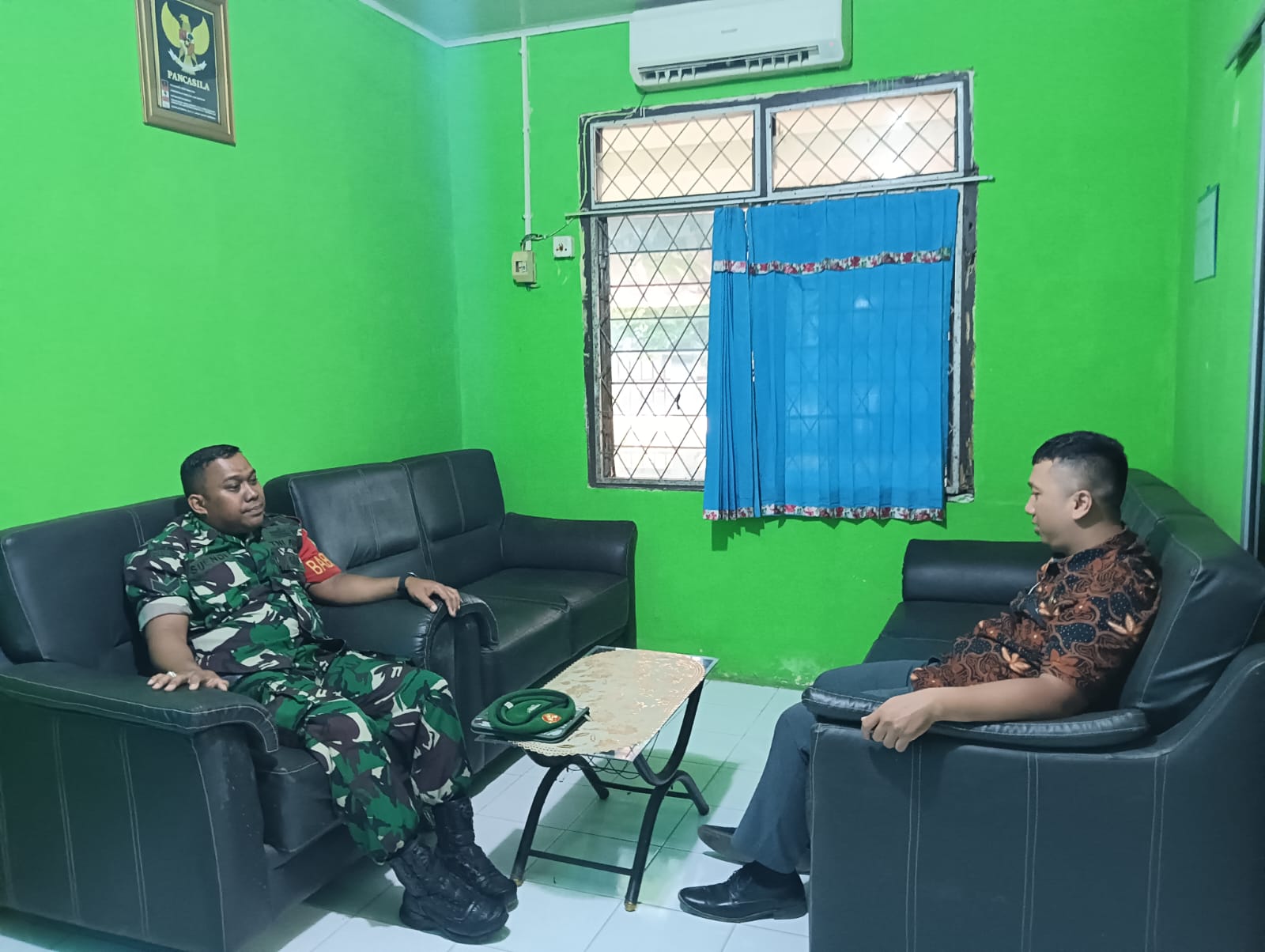 Jalin Sinergitas Babinsa Kel Srimulya Koramil 418-08/Sako Silaturahmi Bersama Lurah Srimulya Yang Baru 1