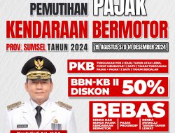 Per Tanggal 19 Agustus S/D 14 Desember Bapenda Prov.Sumsel Mengelar Pemutihan Pajak Kendaraan Bermotor