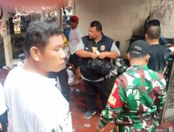 Babinsa Koramil 418-01/Makrayu Bantuan Evakuasi Kebakaran Rumah Di Kemang Manis