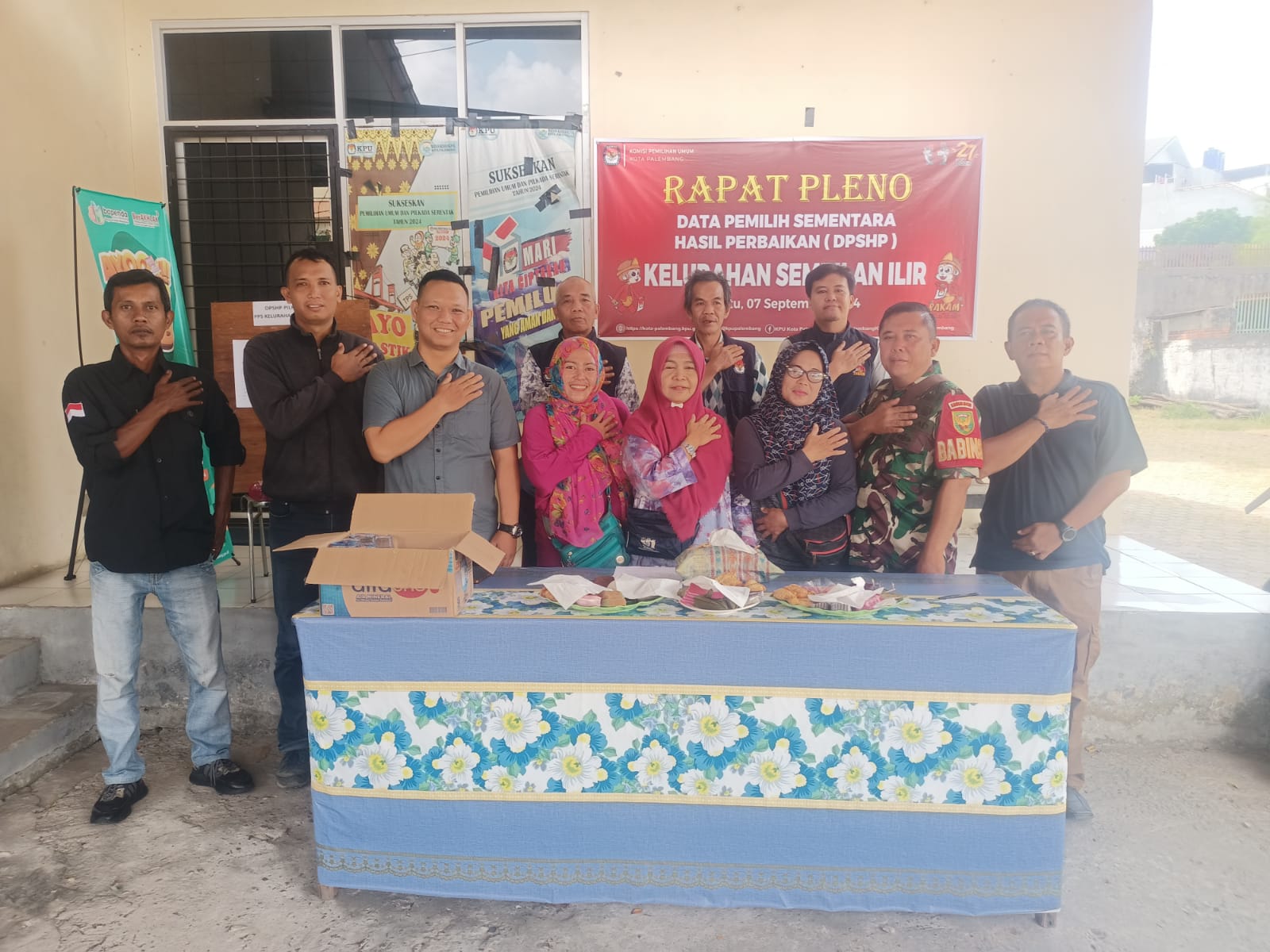 Babinsa Kel 9 Ilir Hadir Dalam Rapat Pleno Rekapitulasi Daftar Pemilih Sementara Hasil Perbaikan Tingkat Kelurahan 1