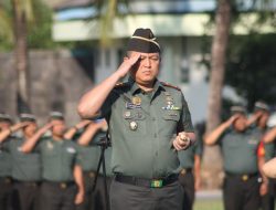 Dandim 0418/Palembang Pimpin Upacara 17 Bulan Oktober 2024  Bacakan Amanat Panglima TNI