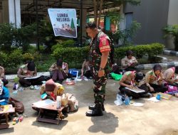 Babinsa Koramil 418-07/Sukarami Sertu Handono Monitoring Kegiatan Scout Skills Competition