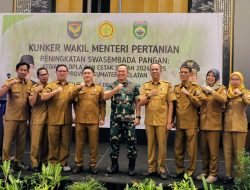 Dandim 0418/Palembang Dampingi  Pangdam II/Sriwijaya Dalam Rangka Kunker Wamentan RI dalam rangka Peningkatan Swasembada Pangan di Sumsel
