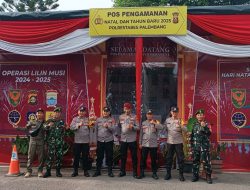 Anggota Kodim 0418/Palembang Mulai Siaga Di Titik-titik Pospam Nataru 2024-2025