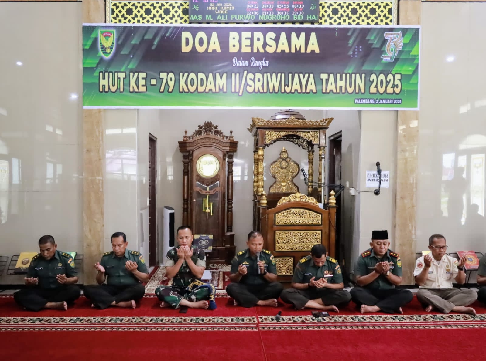 Wujud Syukur Kodim 0418/Palembang Gelar Doa bersama Dalam Rangka HUT Kodam II Sriwijaya Ke -79 1