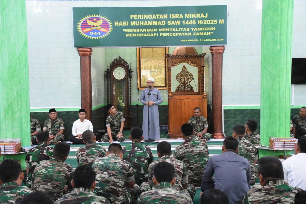 Hidupkan Shalat Dalam Kehidupan, Korem 044/Gapo Gelar Peringatan Isra Mi’raj Nabi Muhammad SAW 1