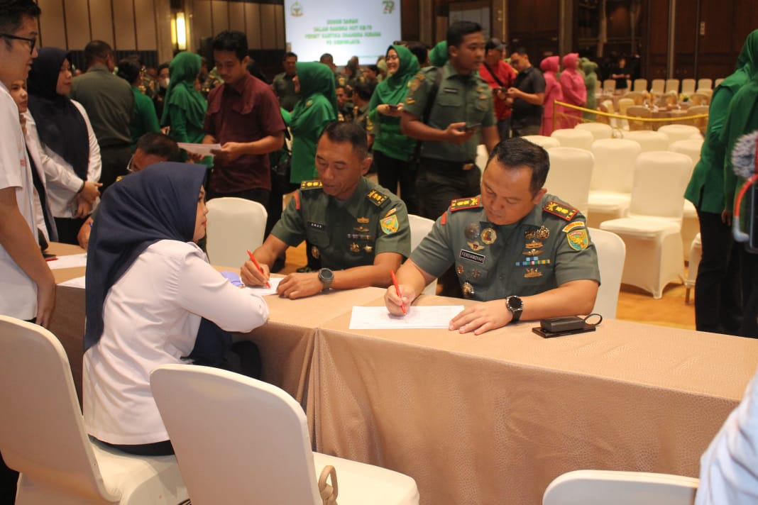 Dandim 0418/Palembang Hadiri Gebyar HUT Ke - 79 Persit Kartika Chandra Kirana Gelar Bakti Sosial 1