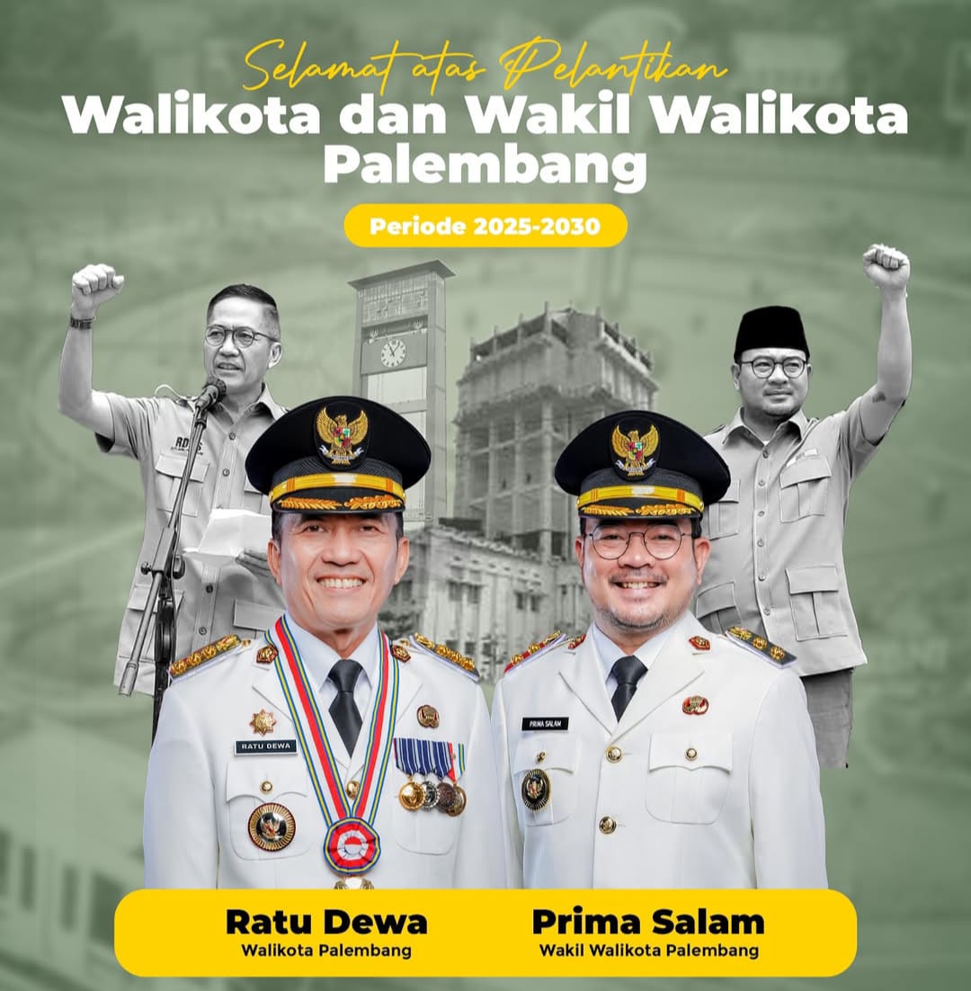 Bapeda Kota Palembang Mengucapkan Selamat Atas di Lantiknya Ratu Dewa dan Prima Salam 1