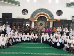 Danramil 418-08/Sako Bersama Babinsa Kel Sako Hadiri Majelis Tak’lim Pembinaan Ibu Ibu Di Masjid Al Aqobah II