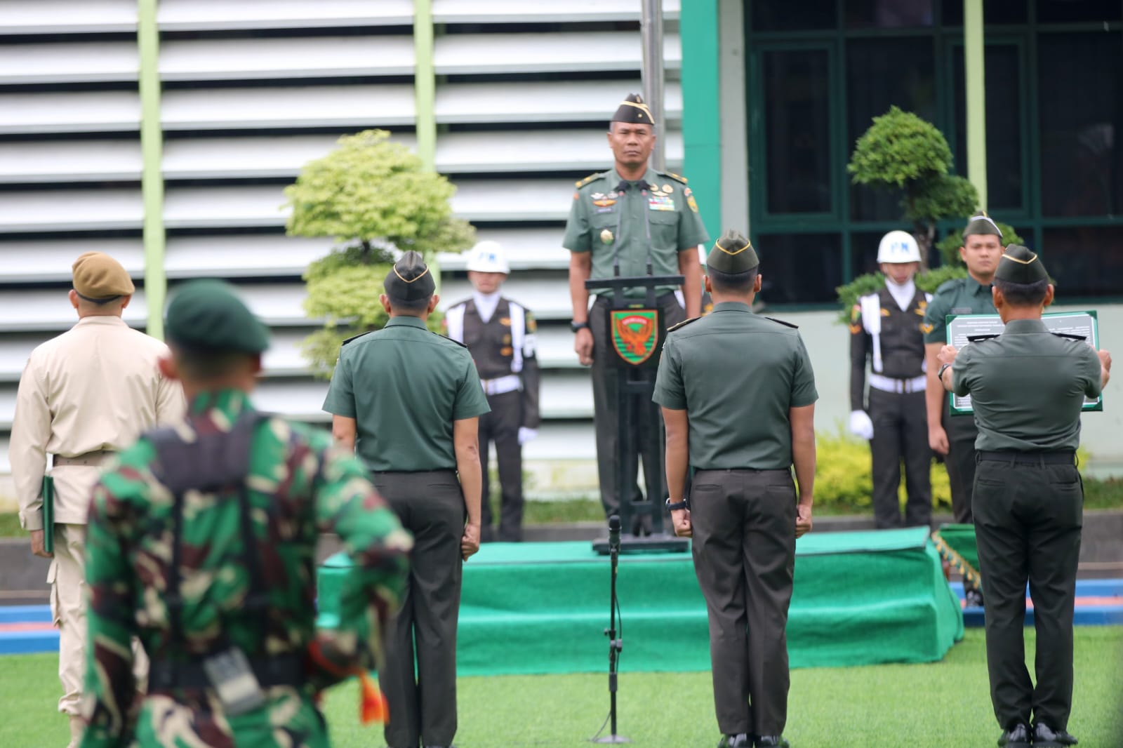Kasdim 0418/Palembang Ikuti Upacara 17- an Di Makodam II Sriwijaya 2