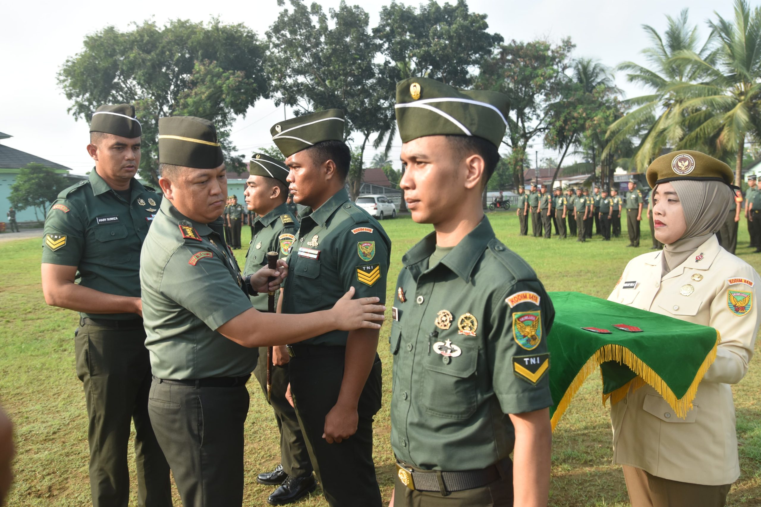 Kodim 0418/Palembang Gelar Upacara Korp Raport Kenaikan Pangkat Perwira , Bintara Dan Tamtama 1
