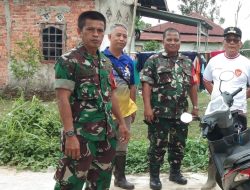 Babinsa Karya Mulya Jaga Kondusifitas Jelang HUT RI ke-80