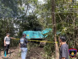Berantas Tambang Ilegal: Polres Muara Enim Amankan Ekskavator dan Pelaku