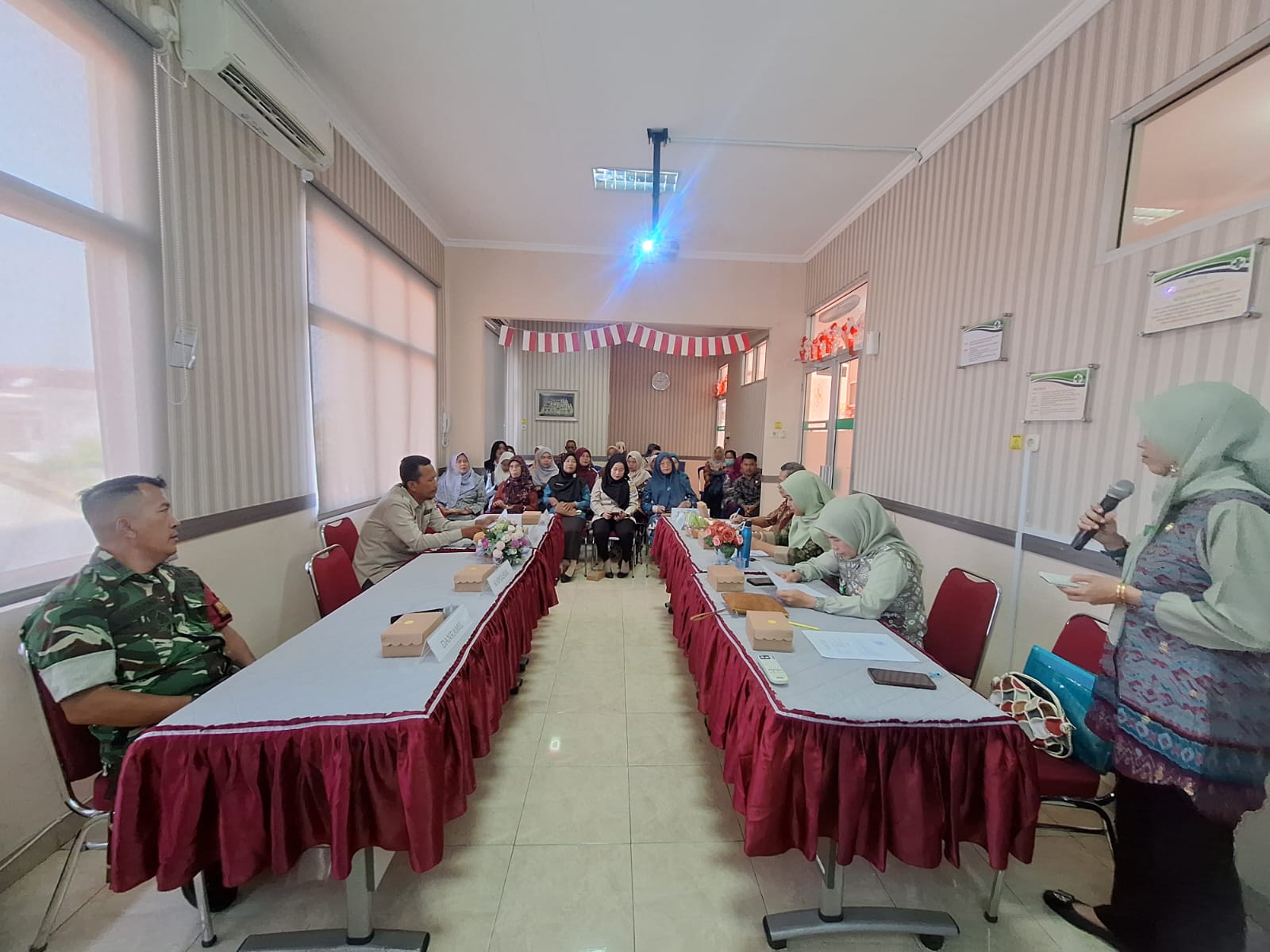Babinsa Lebung Gajah Dukung Penguatan Layanan Kesehatan Lewat Lokakarya Lintas Sektoral di Sematang Borang 2