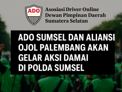 ADO Sumsel dan Aliansi Ojol Palembang Akan Gelar Aksi Damai di Polda Sumsel