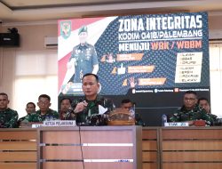 Kasdim 0418/Palembang Tekankan Integritas, Pimpin Evaluasi Zona Integritas di Makodim