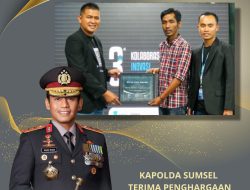 Kapolda Sumsel Raih Penghargaan Kondusifitas Ketahanan Informasi dari Ketik.com
