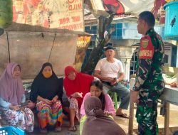 Babinsa Demang Lebar Daun Ajak Warga Gotong Royong dan Jaga Kesehatan