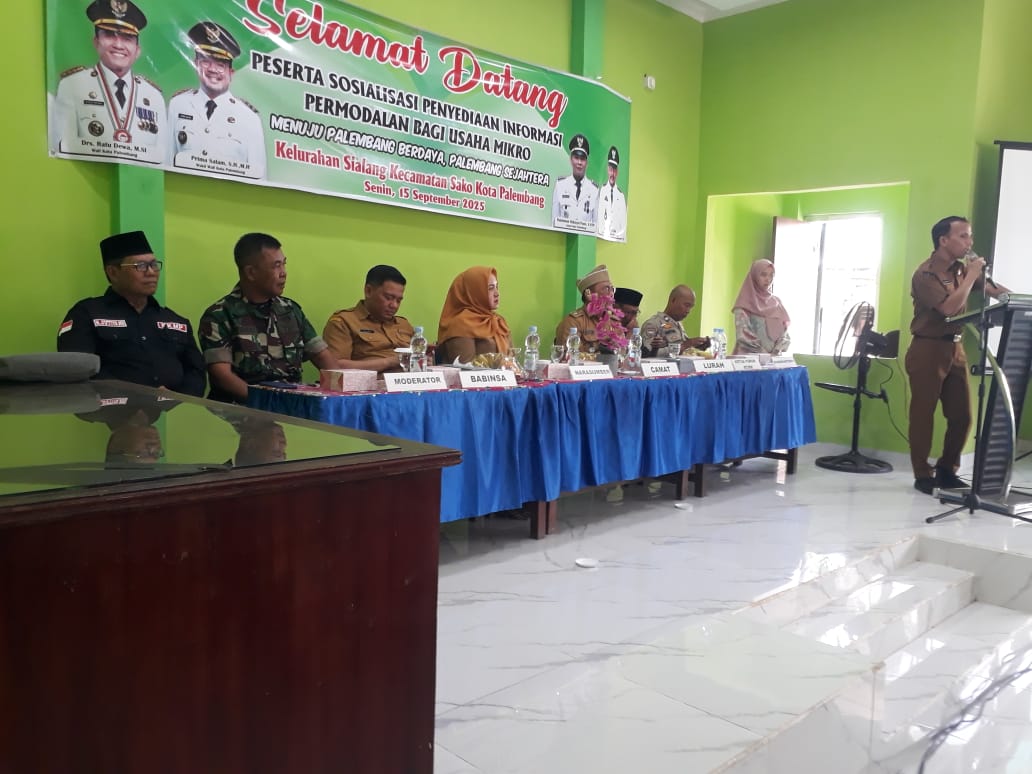 Babinsa Sialang Hadiri Sosialisasi Permodalan UMKM di Kecamatan Sako 1