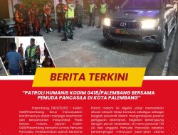 Patroli Humanis: TNI Kodim 0418/Palembang Gandeng Pemuda Pancasila Jaga Kota