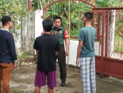 Babinsa Pelda Alifiah dan Sertu Heri Kusnadi Gelar Komsos, Ajak Pemuda Palembang Jaga Kekompakan dan Tolak Narkoba
