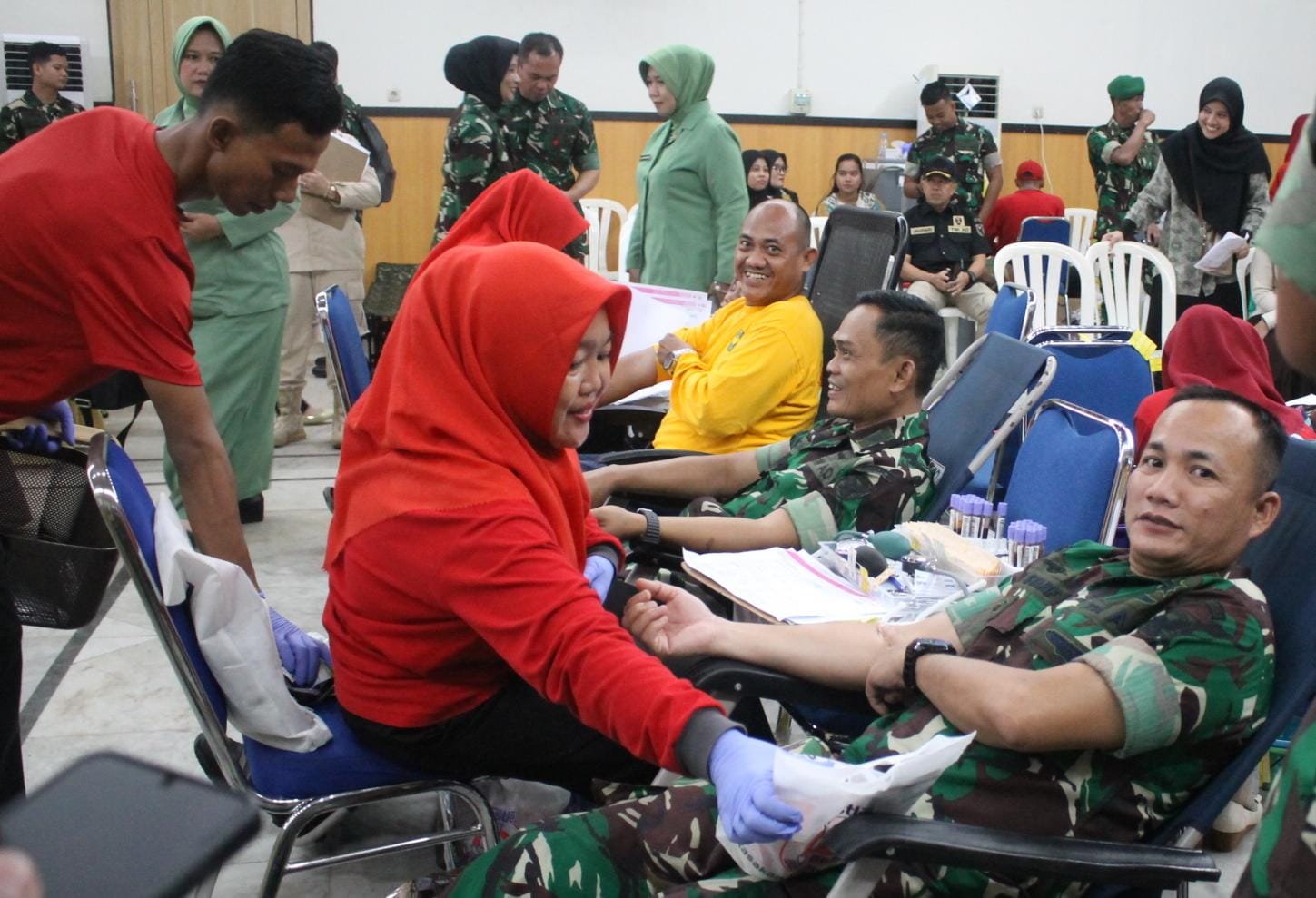 Kasdim 0418/Palembang Hadiri Bakti Kesehatan HUT TNI ke-80 di Makesdam II/ Sriwijaya 2