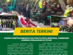 Kodim 0418/Palembang dan PPM Patroli Bersama, Sambangi Korban Kebakaran di 35 Ilir