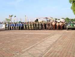 SINERGI TNI DAN ORMAS WARNAI UPACARA HUT KE-80 TNI DI BKB PALEMBANG