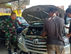 Babinsa 22 Ilir Ingatkan Mekanik Bengkel Jaga Ketelitian dan Keamanan Kerja