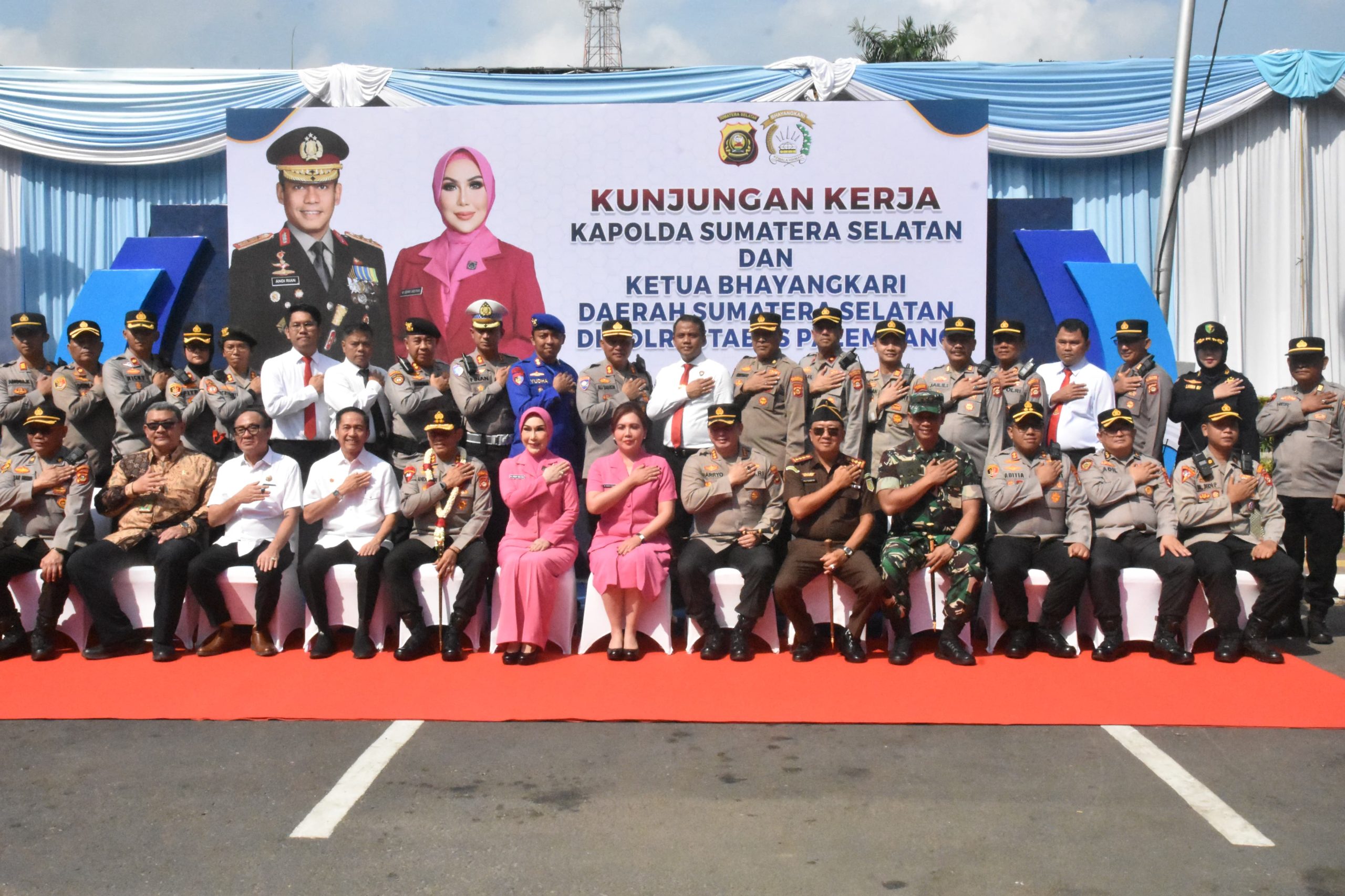 Dandim 0418/Palembang Hadiri Kunjungan Kerja Kapolda Sumsel di Mapolrestabes Palembang 2