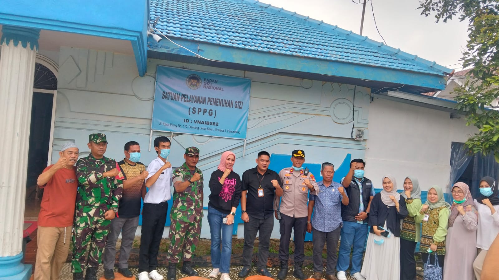 Danramil 418-02/Pakjo Hadiri Sidak Kebersihan dan Kelayakan SPPG Demang Lebar Daun 1
