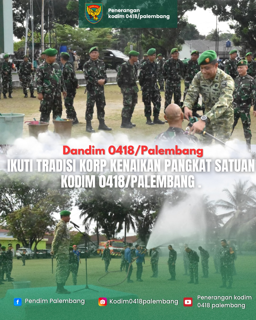 Kodim 0418/Palembang Gelar Tradisi Korp Kenaikan Pangkat Prajurit, Wujud Penghargaan atas Dedikasi dan Pengabdian 1